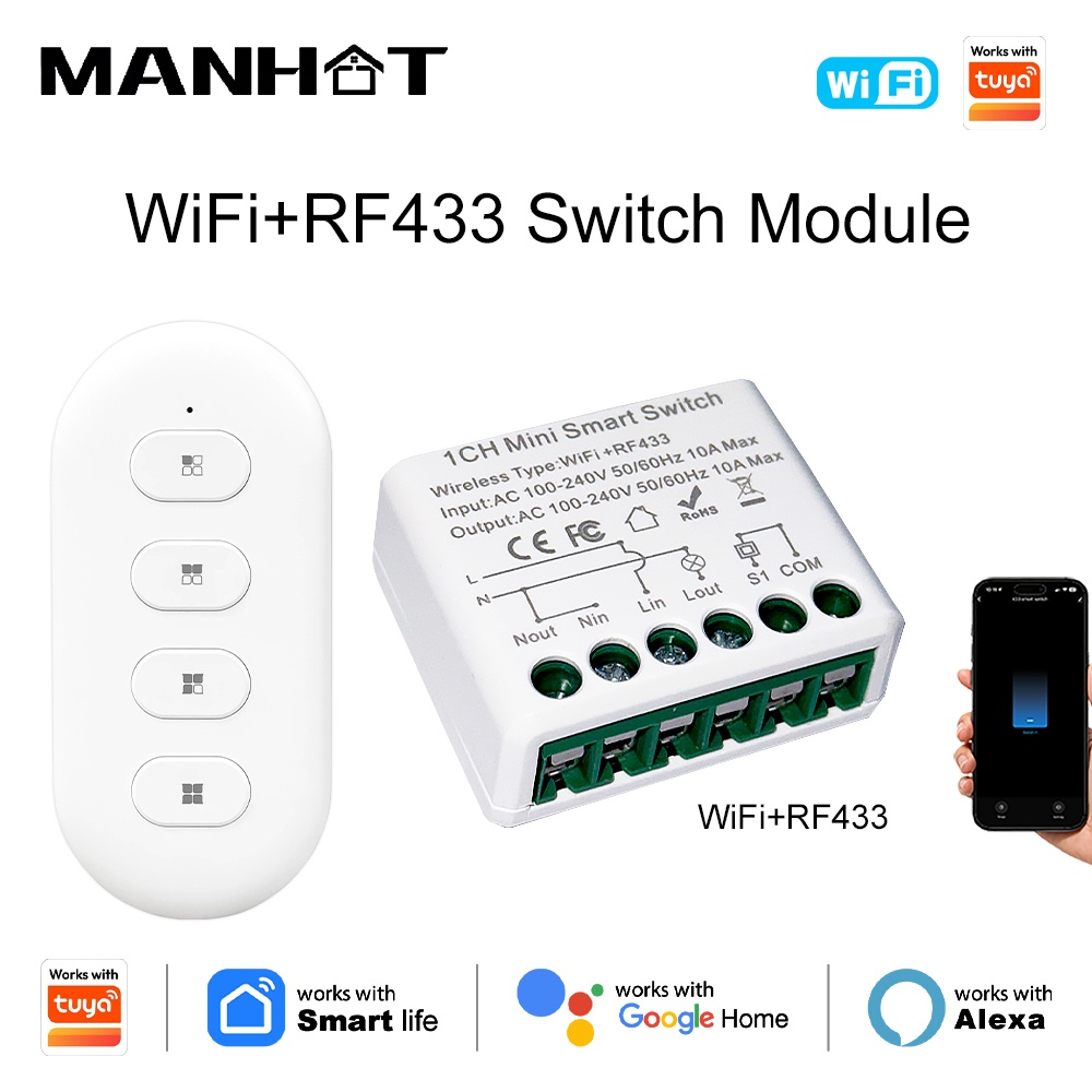 For Tuya WIFI 10A Smart Light  – обзор и цена Diy Automation