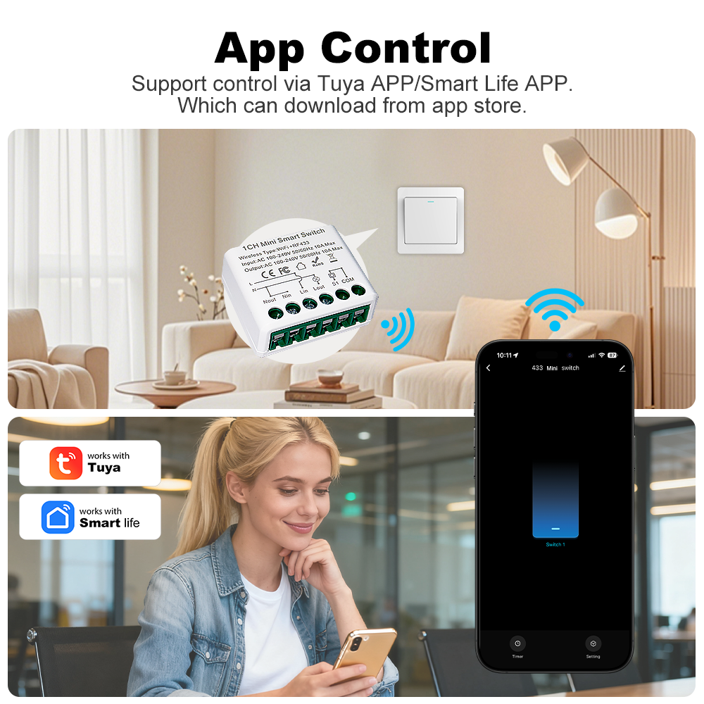 For Tuya WIFI 10A Smart Light  – обзор и цена Diy Automation