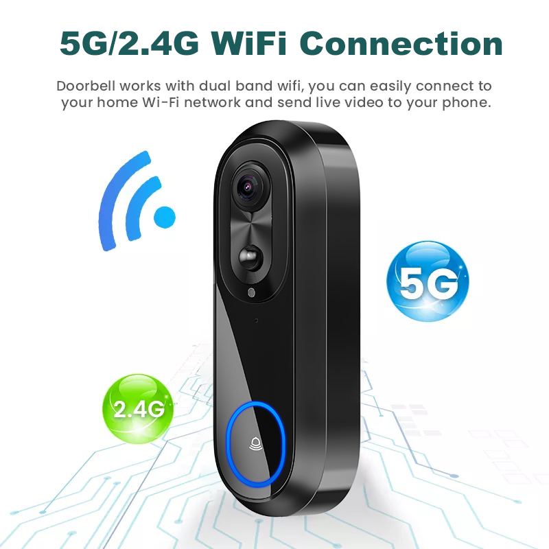 5G 2.4G WiFi Video Doorbell 10 – обзор и цена Smart Doorbell Wired