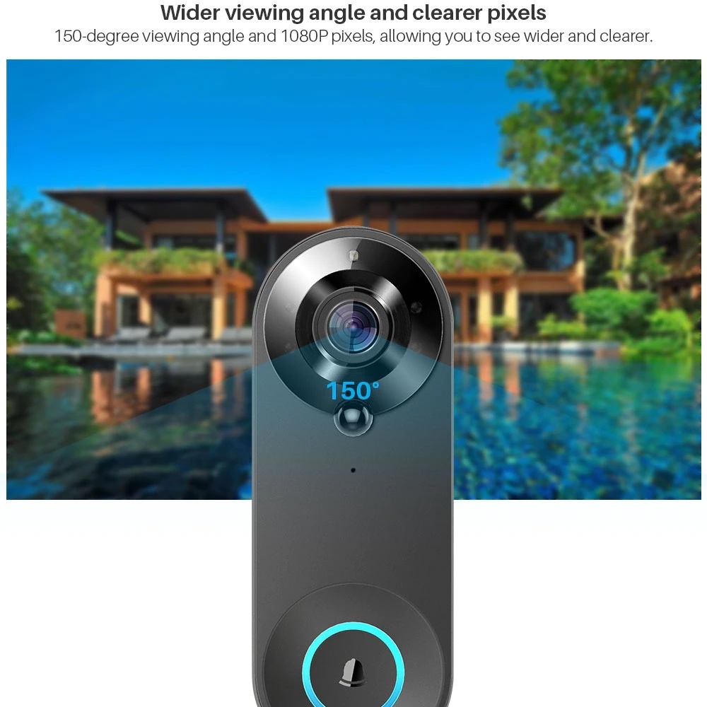 Tuya 1080P Wireless WIFI Doorb – обзор и цена Smart Doorbell Wired