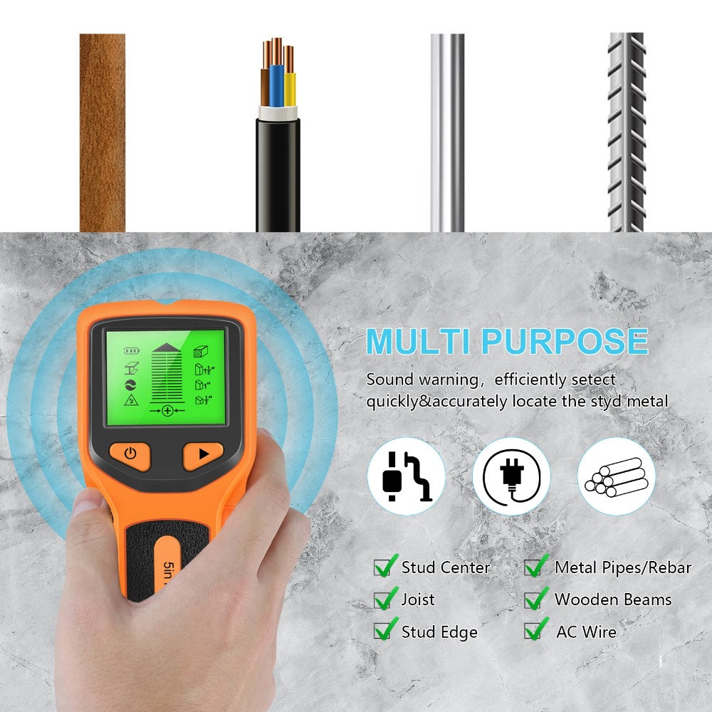 5 in 1 Digital Stud Detector H – обзор и цена Water Leak Detector Wired