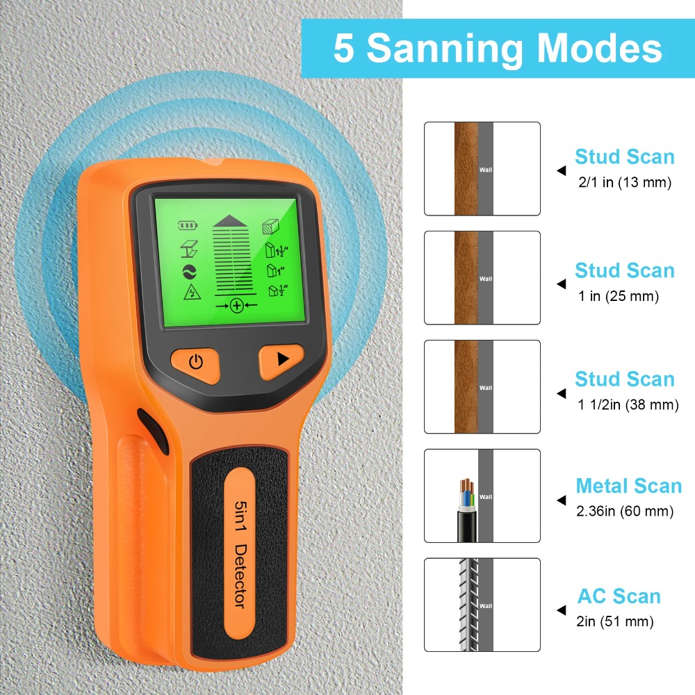5 in 1 Digital Stud Detector H – обзор и цена Water Leak Detector Wired