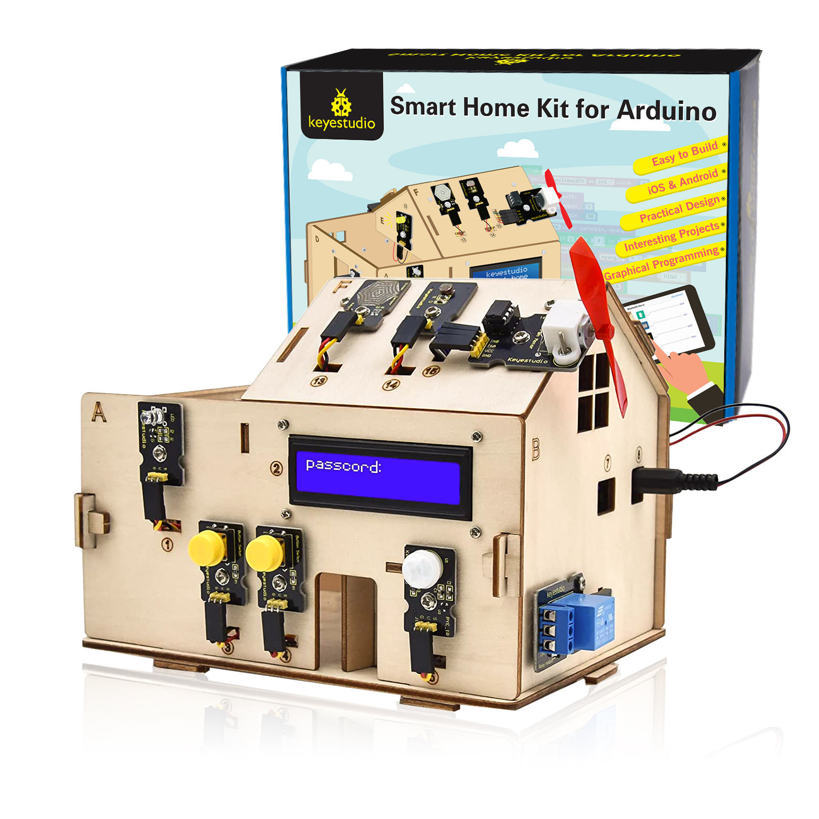 Keyestudio Smart Home Kit For  – обзор и цена Home Automation Diy Kit